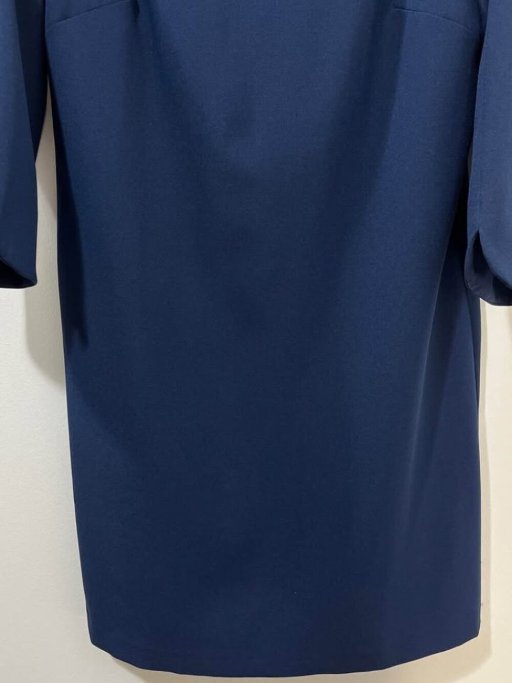 Navy 3/4 Sleeve Professional Neutral Dress | Classic Corpcore Workwear [sz 12] - Picture 4 of 9